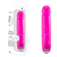 JOYFUL TWIST SILICONE VIBRATOR 7" - PINK
